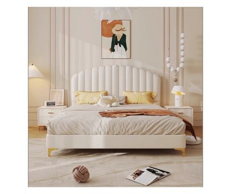 Pat Siena 140x190 cm Tapitat Catifea Nuanta Ivory Somiera Inclusa