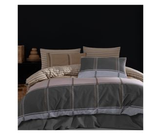 Kétszemélyes ágynemű garnitúra, Majoli Bahar Home Collection, 100% pamut ranforce, 144 TC, 4 darab, Keystone