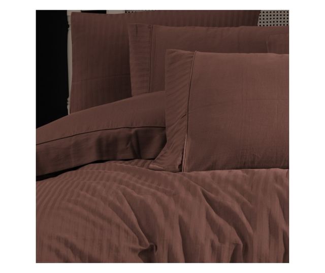 Lenjerie de pat dublu, Majoli Bahar Home Collection, 100% bumbac satin, 210TC, pentru 2 persoane, 6 piese, Opia Charm