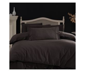 Lenjerie de pat dublu, Majoli Bahar Home Collection, 100% bumbac satin, 210TC, pentru 2 persoane, 6 piese, Opia Harbor