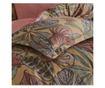 Lenjerie de pat dublu, Majoli Bahar Class Home Collection, 100% bumbac satin, 210TC, 6 piese, Greta Terra