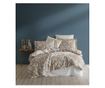 Lenjerie de pat dublu, Majoli Bahar Class Home Collection, 100% bumbac satin, 210TC, 6 piese, Vitale Brown