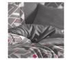 Lenjerie de pat dublu, Majoli Bahar Class Home Collection, 100% bumbac satin, 210TC, 6 piese, Regina Grey