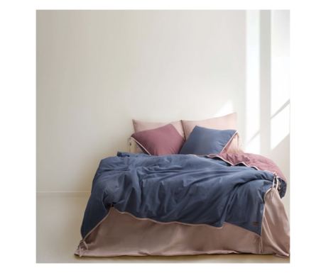 Kétszemélyes ágynemű, Majoli Bahar Home Collection, 100% pamut poplin, 144 TC, 2 személyre, 4 darab, Demeter Storm