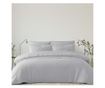Lenjerie de pat dublu, Majoli Bahar Home Collection, 100% bumbac cu broderie dantelata, 4 piese, Albastru deschis, Freya Today