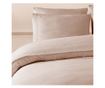 Lenjerie de pat dublu, Majoli Bahar Home Collection, 100% bumbac cu broderie dantelata, 4 piese, Roz, Lavinya Ballet 240 x 260