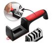 Ascutitor cutite si foarfeci, multifunctional, negru cu rosu, 4 nivele, KU01 thumbnail 2