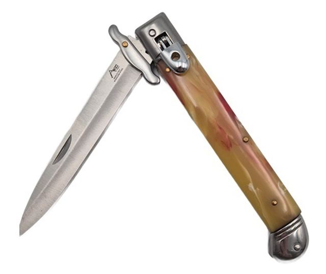 Αυτόματο μαχαίρι στιλέτο, Ιταλικό Μάρμαρο, 27 cm, πολύχρωμο