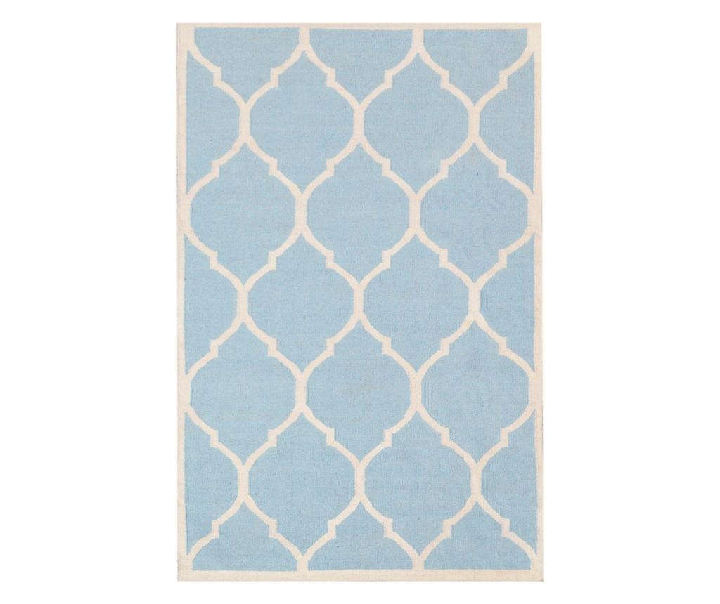 Lara Světle modrý kilim koberec 155x240 - 3