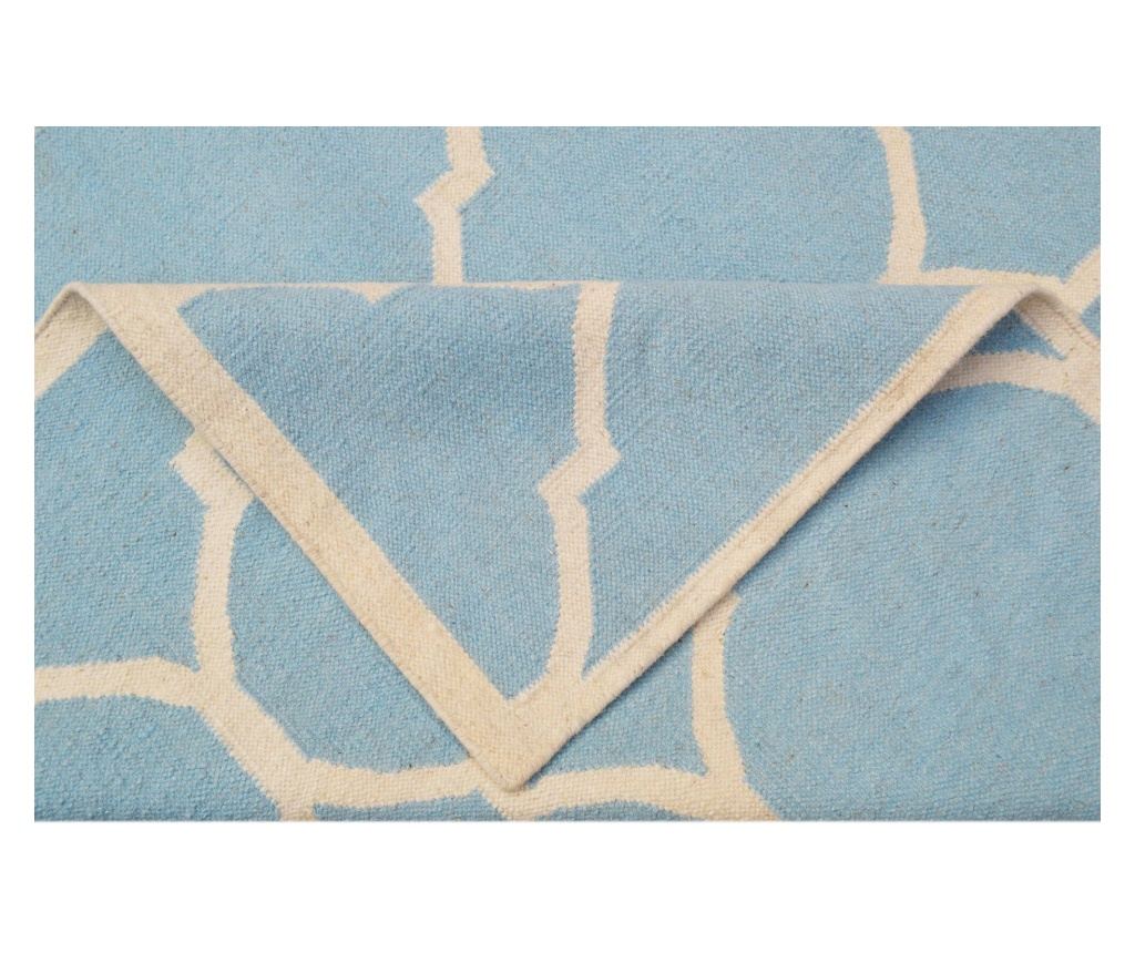 Lara Světle modrý kilim koberec 155x240 - 2