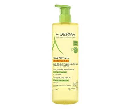 Vlažilno in nežno olje za prhanje z učinkom pomirjanja, A-Derma Exomega Control, 750 ml