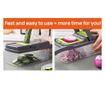 Razatoare Multifunctionala Mevis Line , pentru legume si fructe, 13 piese, Lame Inox, Verde