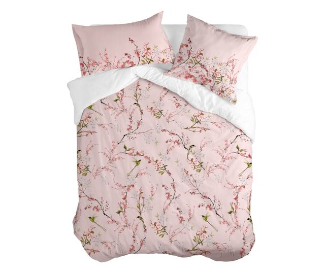 Navlaka za poplun Chinoiserie ružičasta 155x220 cm (Single) Višebojna