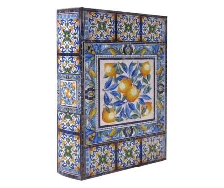 Cutie decorativă vintage în stil mediteranean ORIGEN Decor Home cu lămâi