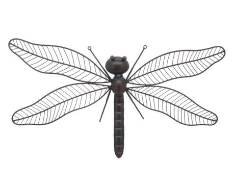 Decoratiune de perete pentru gradina, libelula din metal, decor romantic si elegant pentru interior si exterior