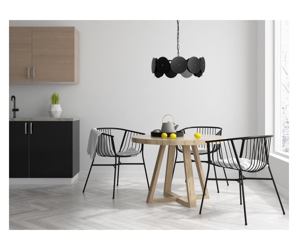 Κρεμαστό Φωτιστικό Οροφής Toolight App1307-Cp Μαύρο - 18X50X18Cm - 8
