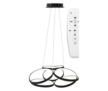 Stropní Svítidlo Toolight Led App793-Cp Flat Černý - 26x54x70CM