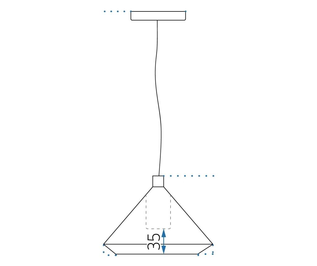 Κρεμαστό Φωτιστικό Οροφής Toolight App1005-1Cp Μαύρο - 15X20X15Cm - 6