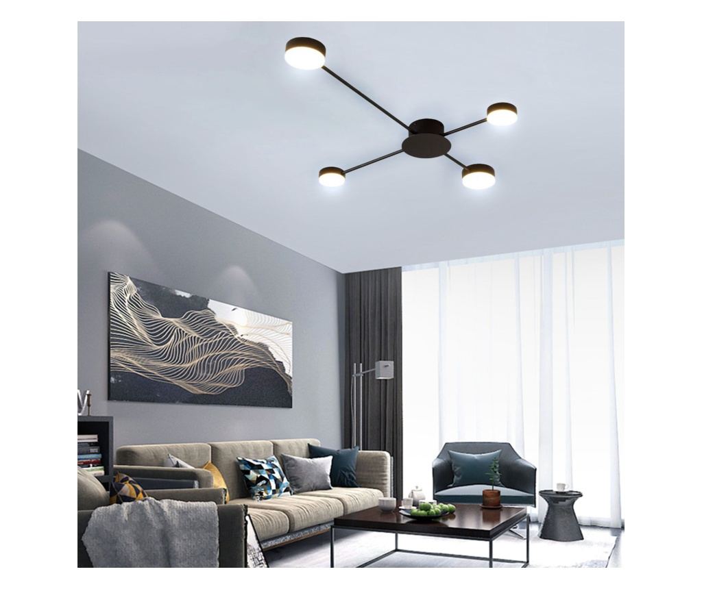 Φωτιστικό Οροφής Toolight App519-4C Μαύρο - 110X66,5X10Cm - 2