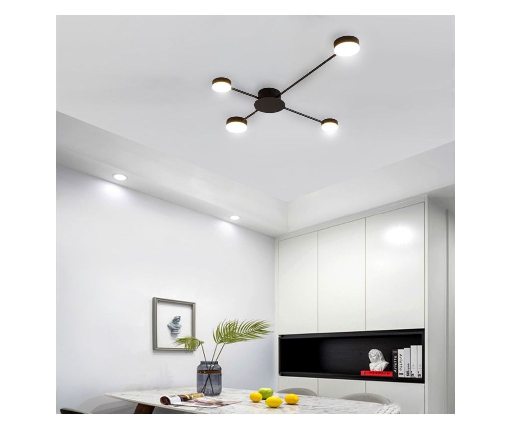 Φωτιστικό Οροφής Toolight App519-4C Μαύρο - 110X66,5X10Cm - 4