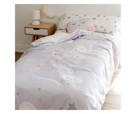 Σετ παπλωματοθήκη 2 τεμαχίων Moons 155x220 εκ. (Μονό) Πολύχρωμο