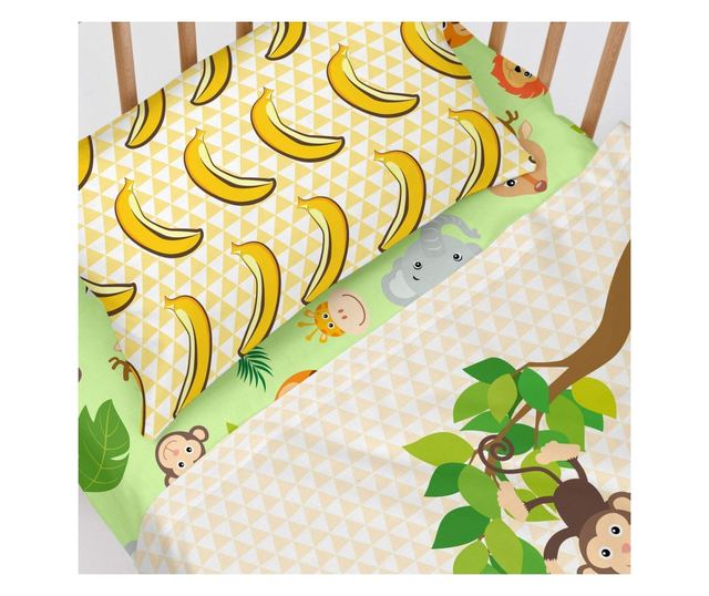 Долен чаршаф с ластик Wild 60x120x14 см (Легло) Многоцветен