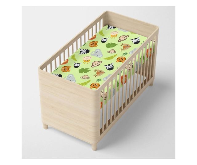 Долен чаршаф с ластик Wild 60x120x14 см (Легло) Многоцветен