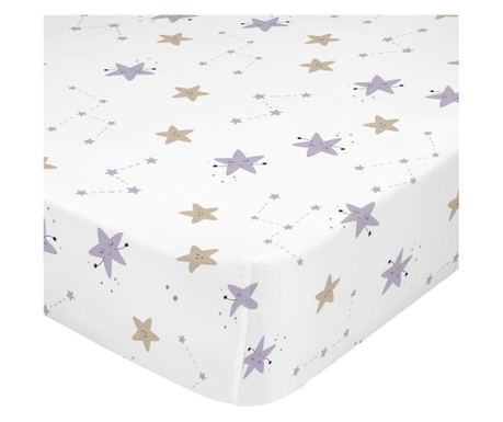 Σεντόνι με λάστιχο Moons 60x120x14 cm (Κούνια) Πολύχρωμο