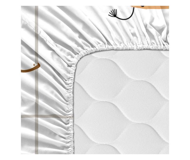 Чаршаф с ластик Mini savanna 105x200x32 см (Единичен) Многоцветен