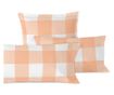 Μαξιλαροθήκη Gingham 80x80 εκ Ροδάκινο