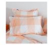 Μαξιλαροθήκη Gingham 80x80 εκ Ροδάκινο