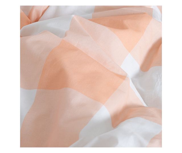 Μαξιλαροθήκη Gingham 80x80 εκ Ροδάκινο