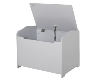 Дървен сандък за играчки с капак HomCom, 60x40x48 см, сив