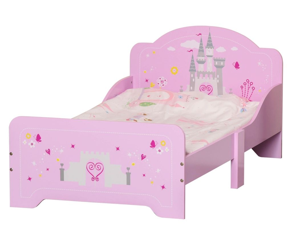 Детско легло със странични прегради, 3-6 години, 143x73x60 см