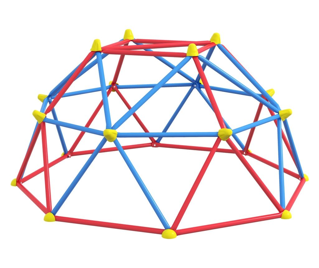 Cadru de catarat 6 FT, Jungle Gym, Turn geometric de catarat in aer liber cu rama din otel rezistenta la rugina si UV, pentru 1-