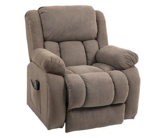 Регулируем масажен фотьойл до 150° с 8 масажни точки, 2 дистанционни управления и поставка за крака, 93x104x100 см, кафяв