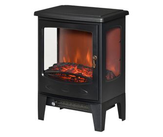 Електрическа камина с 3-странен ефект на пламък, 1000W-2000W