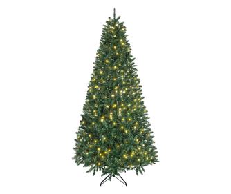 Brad de Craciun Artificial 225 cm cu 450 de Lumini LED 1146 Ramuri Baza Metal