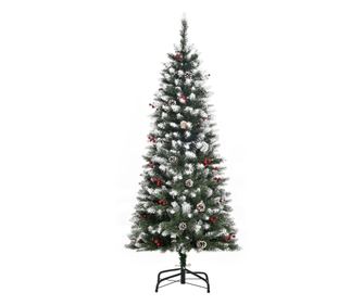 Brad de Craciun Inzapezit Artificial Baza Detasabila 408 Ramuri Φ53x150cm