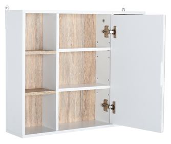 Шкаф за баня с огледало, изработен от МДФ и ПДЧ