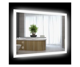 Oglindă de Baie cu Lumină LED, Luminozitate Reglabilă și Funcție de Memorie, 70x50x3 cm, Transparent