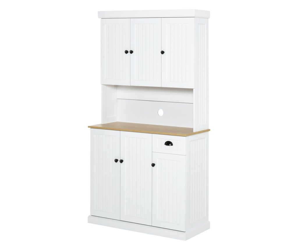 Kitchen Buffet with Oven Countertop White