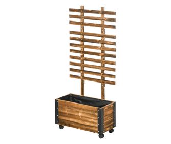 Jardiniera cu Spalier pentru Plante Agatatoare si Roti