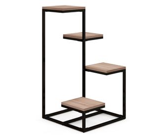 4 szintes virágtartó állvány, barna