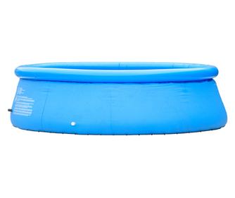 Piscina de Gradina Gonflabila din PVC cu 3 Straturi pentru 3-4 Persoane cu Supapa de Scurgere si Pompa Manuala Inclusa, Φ274x76c