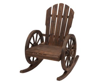 Scaun Balansoar de Gradina din Lemn de Molid, Culoarea Lemn 88x68x97cm