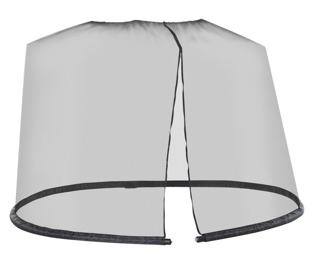 Plasa Impletita de 7,5' pentru Aer Liber pentru Umbrele, Plasa Tesuta cu Copertina, Casa cu Plasa Tesuta, Negru