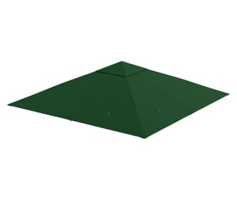 3x3m Csere Tető, Poliészter Pavilon Fedél Szellőzővel, Zöld