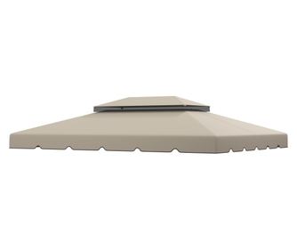 Pótkellő a 2 szintes kerti pavilonhoz, poliészter huzat 3x4m pavilonhoz, bézs