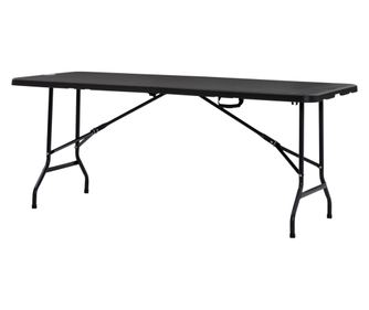 Masa de Gradina Pliabila pentru 6 Persoane, 180x75,5x73 cm, Gri Inchis